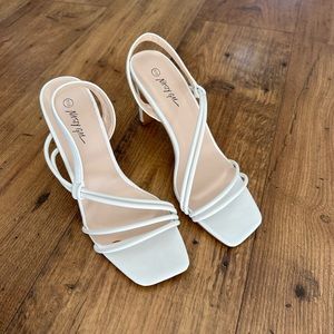 Faux leather sandal heels NWOT